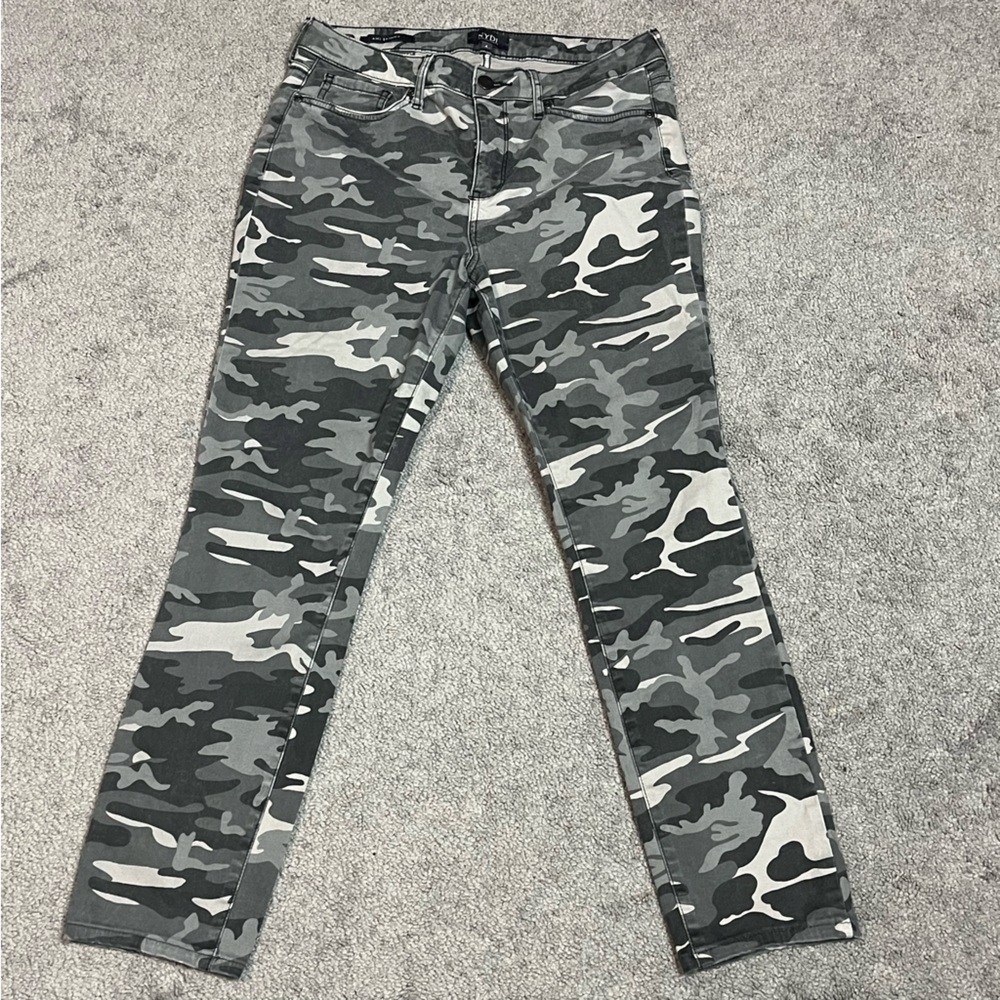 NYDJ Black & Grey Camo Highwaisted Jeans